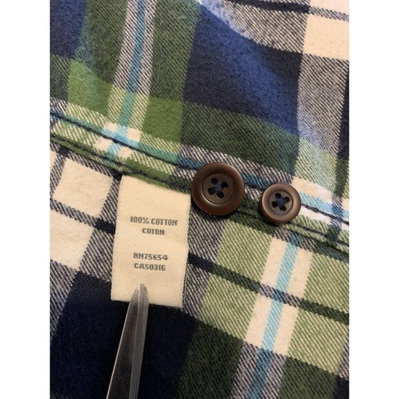 Abercrombie & Fitch Muscle Plaid Long Sleeve Soft Flannel Button Up Shirt XL Y2K - Picture 6 of 8